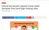Cover letter for Upwork proposal